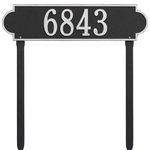 Personalized Richmond Black & Silver Finish, Estate Lawn with One Line of Text