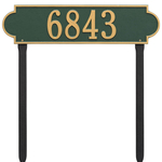 Personalized Richmond Green & Gold Finish, Estate Lawn with One Line of Text
