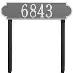 Personalized Richmond Pewter & Silver Finish, Estate Lawn with One Line of Text