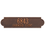 Personalized Richmond Antique Copper Finish, Estate Wall with Two Lines of Text