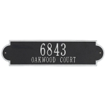 Personalized Richmond Black & Silver Finish, Estate Wall with Two Lines of Text