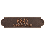 Personalized Richmond Oil Rubbed Bronze Finish, Estate Wall with Two Lines of Text