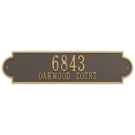 Personalized Richmond Bronze & Gold Finish, Estate Wall with Two Lines of Text