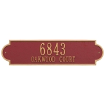 Personalized Richmond Red & Gold Finish, Estate Wall with Two Lines of Text