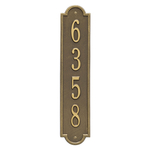 Personalized Richmond Style Vertical Wall Plaque with a Antique Brass Finish
