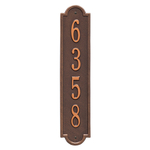 Personalized Richmond Style Vertical Wall Plaque with a Antique Copper Finish