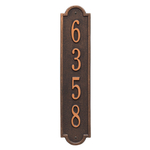 Personalized Richmond Style Vertical Wall Plaque with a Oil Rubbed Bronze Finish