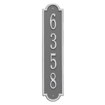 Personalized Richmond Style Vertical Wall Plaque with a Pewter & Silver Finish