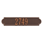 Personalized Richmond Horizontal Antique Copper Finish, Standard Wall with One Line of Text