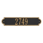 Personalized Richmond Horizontal Black & Gold Finish, Standard Wall with One Line of Text