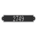 Personalized Richmond Horizontal Black & Silver Finish, Standard Wall with One Line of Text
