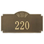 Address Plaque with your Monogram with a Antique Brass Finish, Estate Wall Mount with One Line of Text