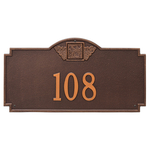 Address Plaque with your Monogram with a Antique Copper Finish, Estate Wall Mount with One Line of Text