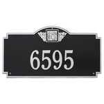 Address Plaque with your Monogram with a Black & Silver Finish, Estate Wall Mount with One Line of Text