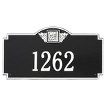 Address Plaque with your Monogram with a Black & White Finish, Estate Wall Mount with One Line of Text