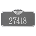 Address Plaque with your Monogram with a Pewter & Silver Finish, Estate Wall Mount with One Line of Text