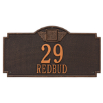 Address Plaque with your Monogram with a Oil Rubbed Bronze Finish, Estate Wall Mount with Two Lines of Text