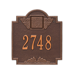 Address Plaque with your Monogram with a Antique Copper Finish