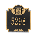 Address Plaque with your Monogram with a Black & Gold Finish
