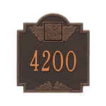 Address Plaque with your Monogram with a Oil Rubbed Bronze Finish