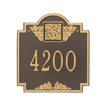 Address Plaque with your Monogram with a Bronze & Gold Finish