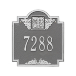 Address Plaque with your Monogram with a Pewter & Silver Finish