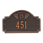 Square Shaped Address Plaque with your Monogram with a Oil Rubbed Bronze Finish, Petite Wall Mount with One Line of Text