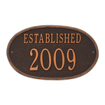 Established Date Personalized Plaque Oil Rubbed Bronze