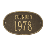 Founded Date Personalized Plaque Antique Brass