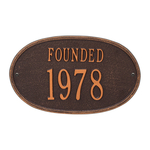 Founded Date Personalized Plaque Antique Copper