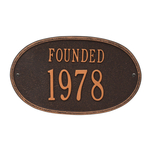 Founded Date Personalized Plaque Oil Rubbed Bronze