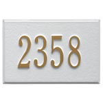 Wall Mailbox Plaque White & Gold