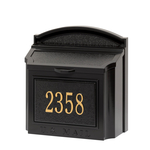 Wall Mailbox Package Black & Gold