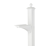 Balmoral Post & Bracket with Ball Finial White