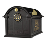 Balmoral Mailbox Side Plaque And Monogram Package Black