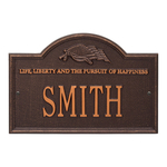 Life and Liberty Personalized Plaque Antique Copper