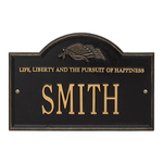 Life and Liberty Personalized Plaque Black & Gold