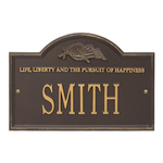 Life and Liberty Personalized Plaque Bronze & Gold