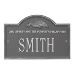 Life and Liberty Personalized Plaque Pewter & Silver