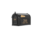 Capitol Mailbox Side Plaque And Door Plaque Package Black