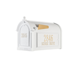 Capitol Mailbox Side Plaque And Door Plaque Package White