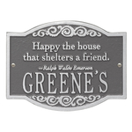 Emerson Quote Personalized Plaque Pewter & Silver