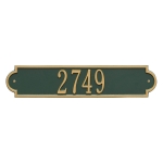 Personalized Richmond Horizontal Green & Gold Finish, Standard Wall with One Line of Text