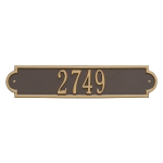 Personalized Richmond Horizontal Bronze & Gold Finish, Standard Wall with One Line of Text