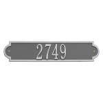 Personalized Richmond Horizontal Pewter & Silver Finish, Standard Wall with One Line of Text