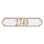 Personalized Richmond Horizontal White & Gold Finish, Standard Wall with One Line of Text