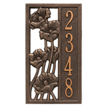 Personalized Flowering Poppies Vertical Wall Plaque