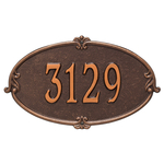Personalized Montecarlo Antique Copper Finish, Standard Wall with One Line of Text