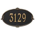 Personalized Montecarlo Black & Gold Finish, Standard Wall with One Line of Text