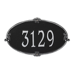 Personalized Montecarlo Black & Silver Finish, Standard Wall with One Line of Text
